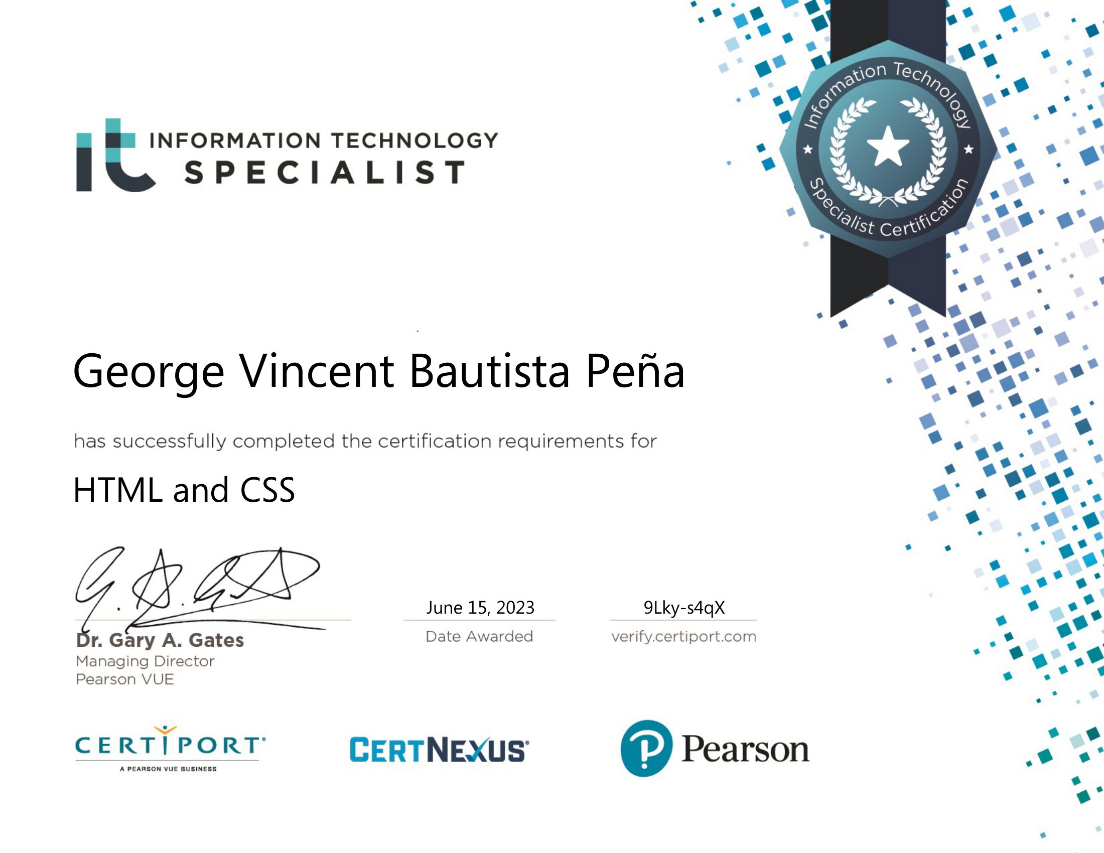 Certificate