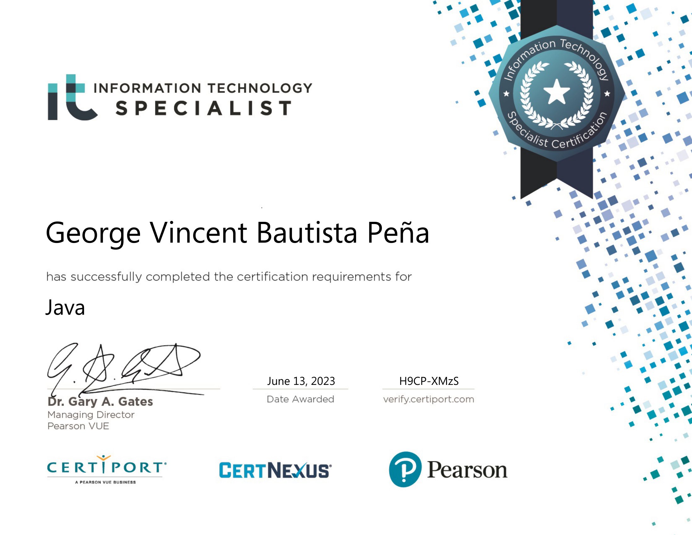 Certificate